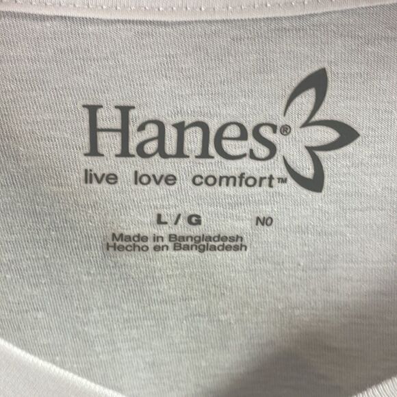 Hanes Ladies Ohio State Long Sleeve Tshirt, Size Large,White w/ Sparkly Letters - Picture 4 of 5